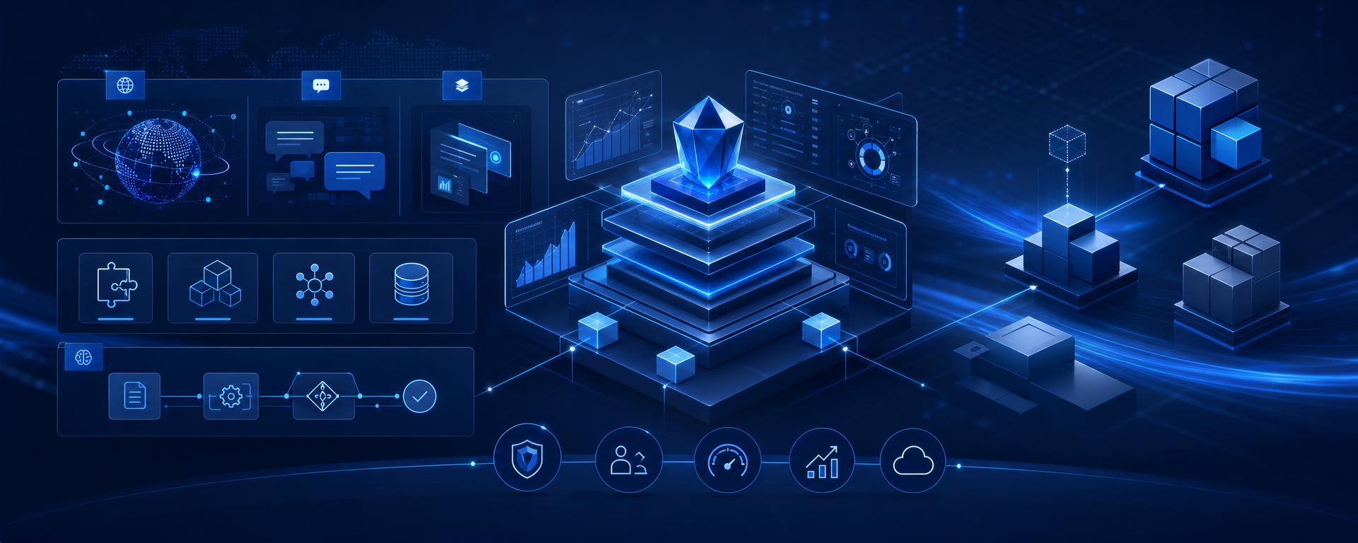Баннер с ключевыми возможностями Sapphire I.C.D.S.