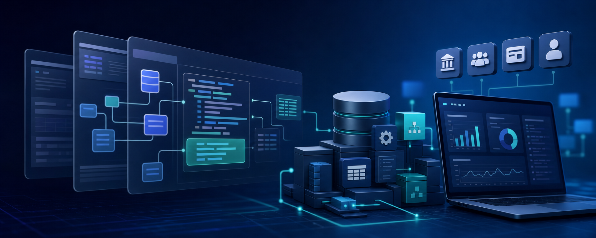Баннер статьи о SQLMacros и бизнес-логике на основе данных в Sapphire I.C.D.S.